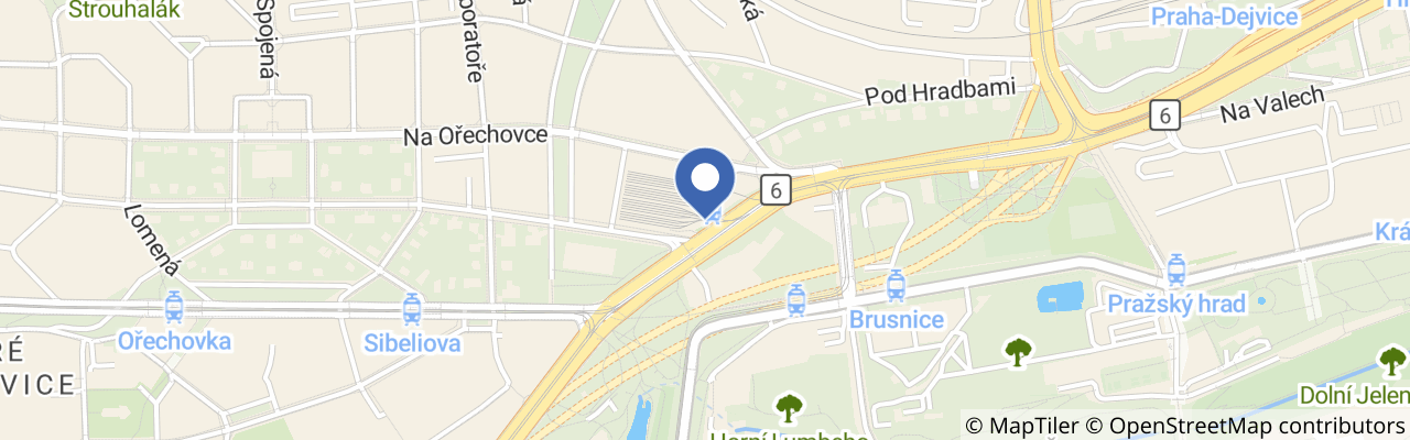 Mapa - Muzeum DPP Praha