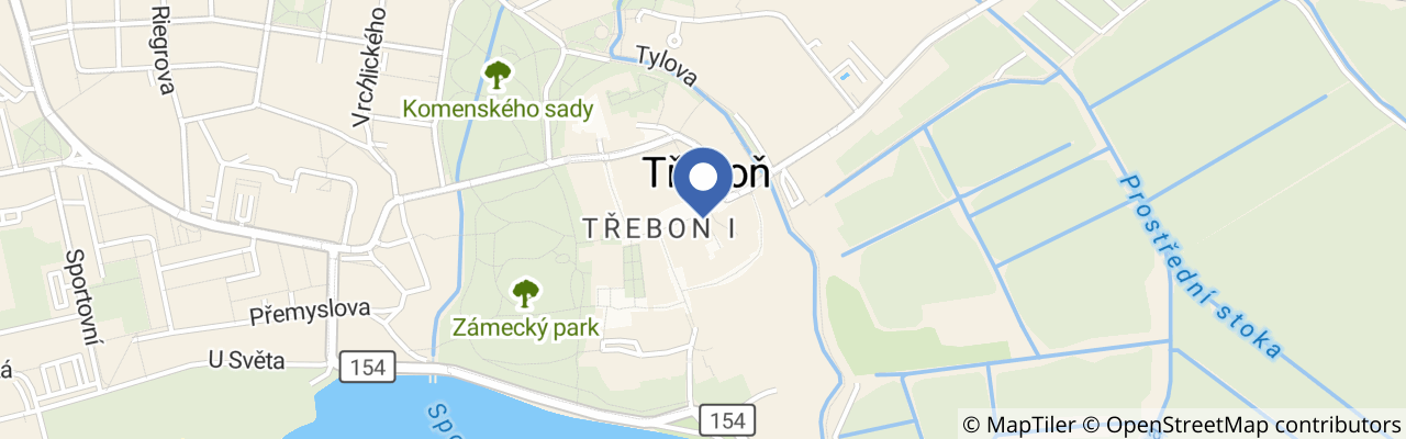 Mapa - Třeboň v marcipánu