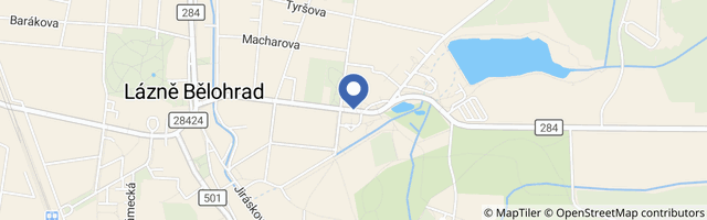 Mapa - Lázně Bělohrad