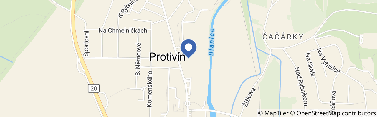 Mapa - Krokodýlí zoo Protivín