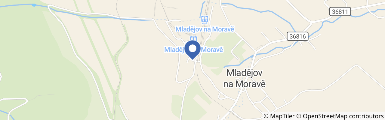 Mapa - Mladějovská úzkokolejka