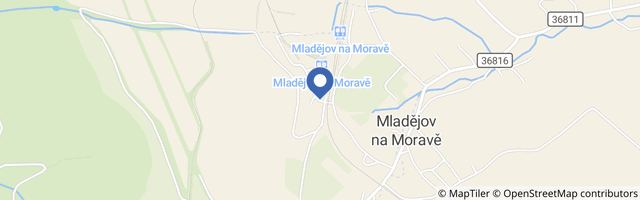 Mapa - Mladějovská úzkokolejka