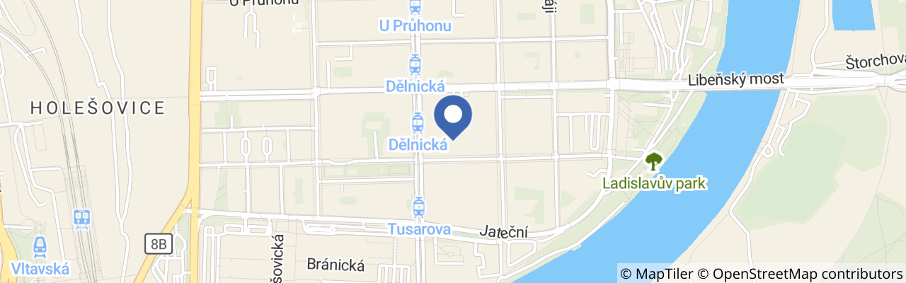 Mapa - Krokodýlí zoo Praha