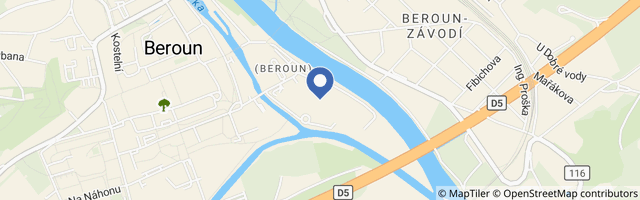 Mapa - Aquapark Beroun