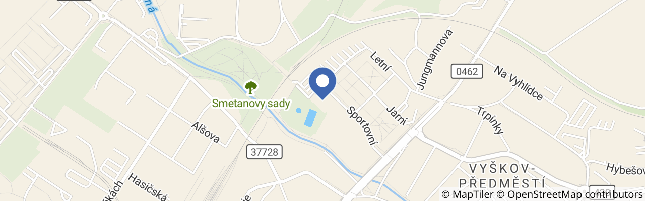 Mapa - Aquapark Vyškov