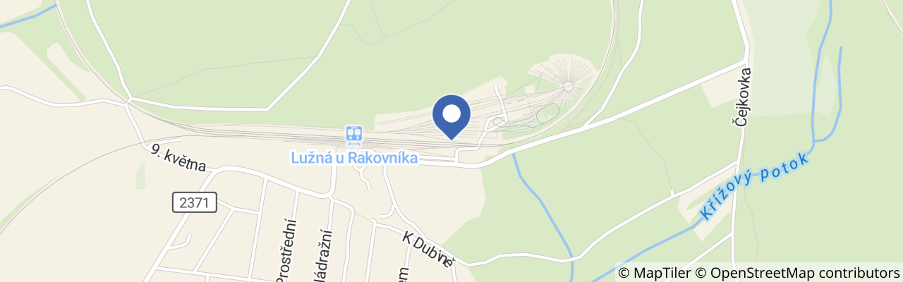 Mapa - ČD Muzeum Lužná u Rakovníka