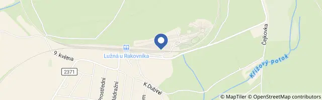 Mapa - ČD Muzeum Lužná u Rakovníka