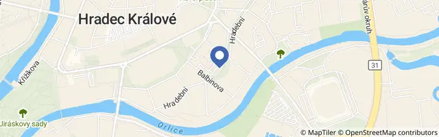 Mapa - Labyrint Divadla Drak a Mezinárodní institut figurálního divadla