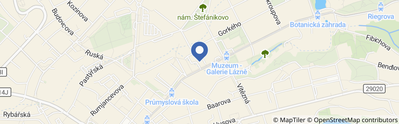 Mapa - Technické muzeum Liberec
