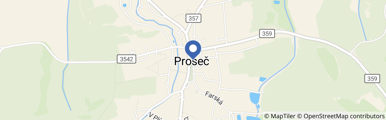 Mapa - Planetární stezka Proseč