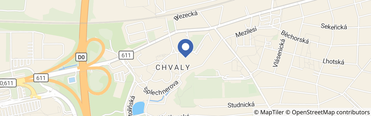 Mapa - Chvalský zámek
