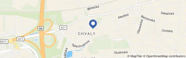 Mapa - Chvalský zámek
