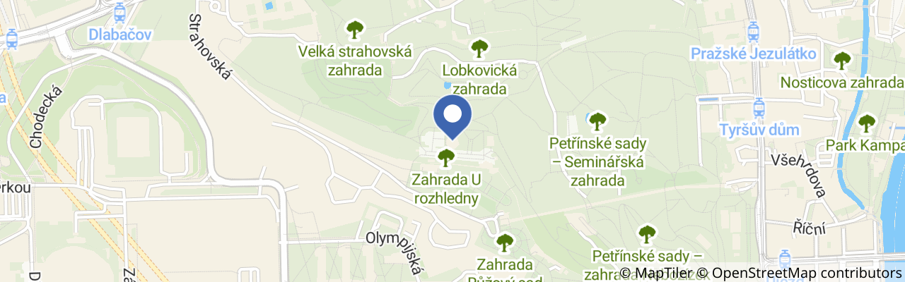 Mapa - Petřínská rozhledna