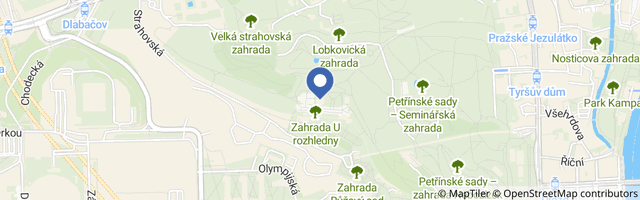 Mapa - Petřínská rozhledna