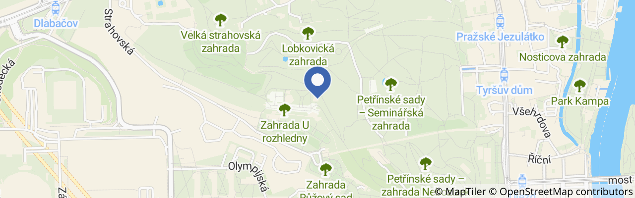 Mapa - Zrcadlové bludiště Petřín