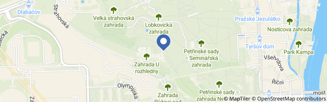 Mapa - Zrcadlové bludiště Petřín