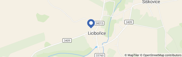 Mapa - Babiččin dvoreček Licibořice