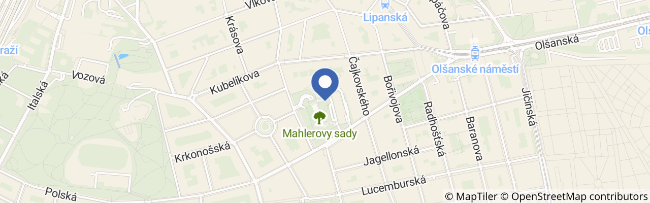 Mapa - Televizní věž Žižkov