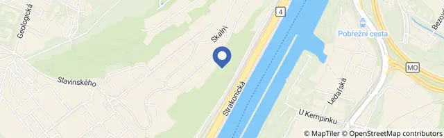 Mapa - Naučná stezka Barrandovské skály