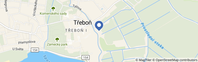 Mapa - Naučná stezka zdraví Třeboň - Hradeček