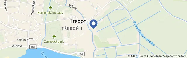 Mapa - Naučná stezka zdraví Třeboň - Hradeček