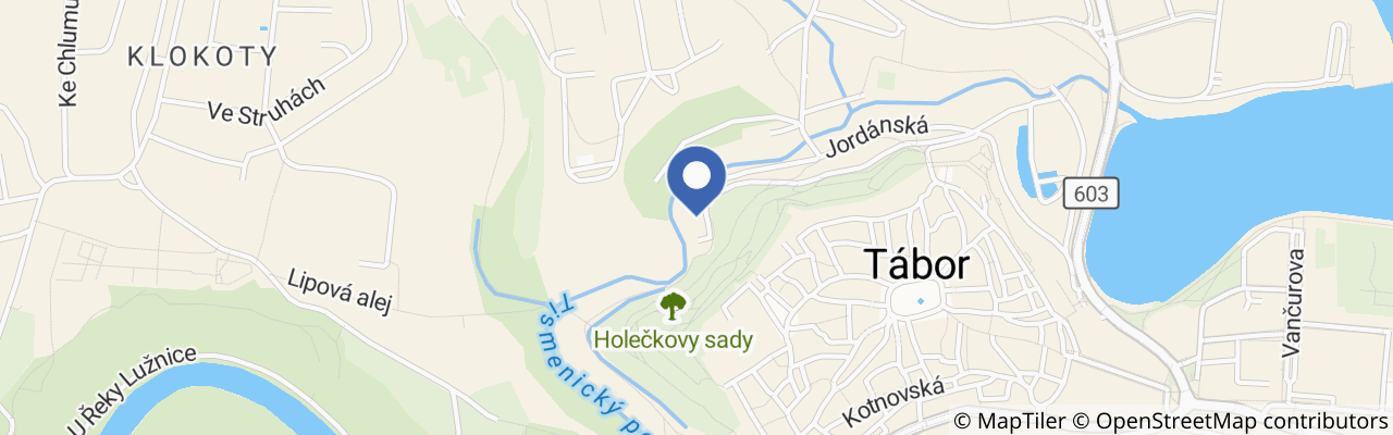 Mapa - Filmová zbrojnice v Táboře