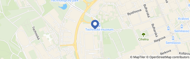 Mapa - Technické muzeum v Brně