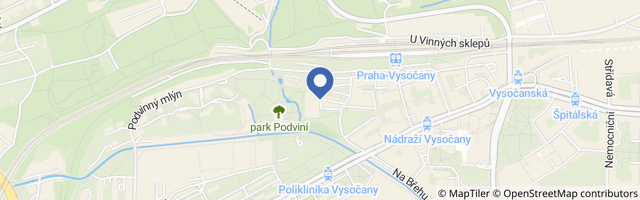 Mapa - Lanové centrum Proud - Vysočany