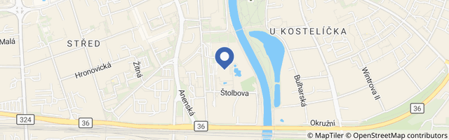 Mapa - Aquacentrum Pardubice