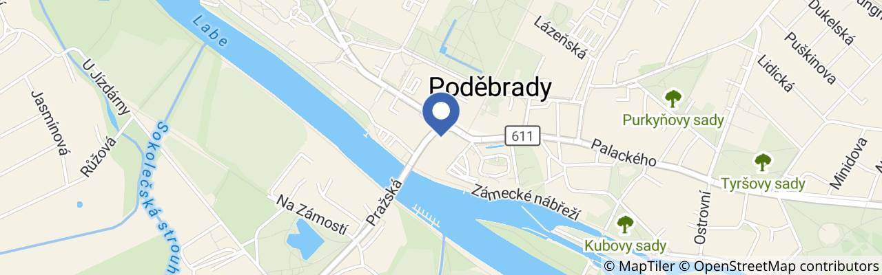 Mapa - MUSEUM OF BRICKS Poděbrady