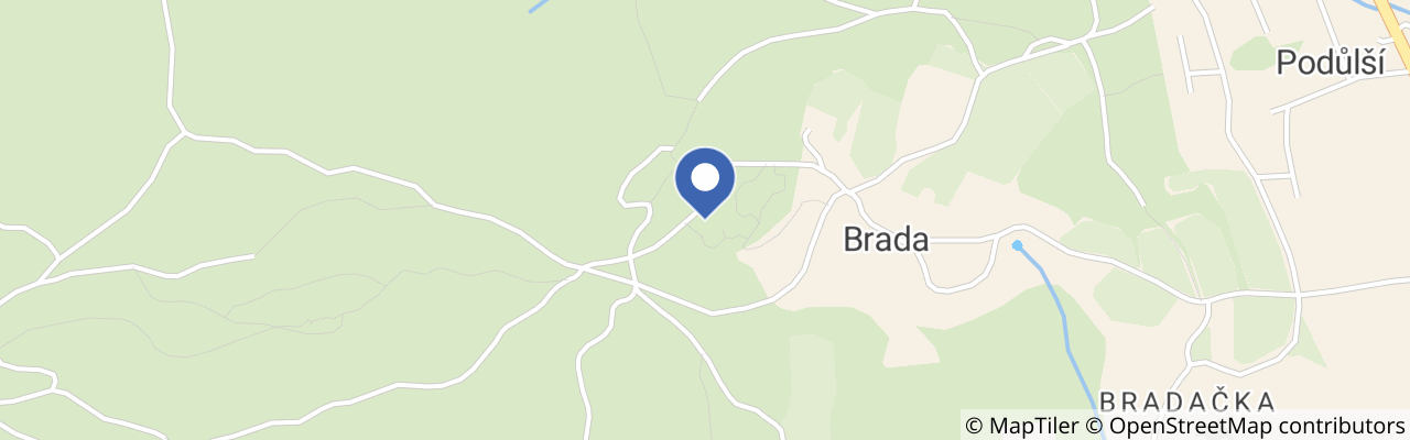 Mapa - Rumcajsova jeskyně pod hradem Brada