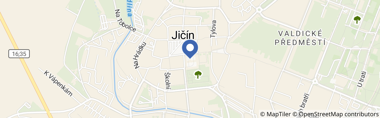 Mapa - Rumcajsova stezka z Mladějova do Jičína