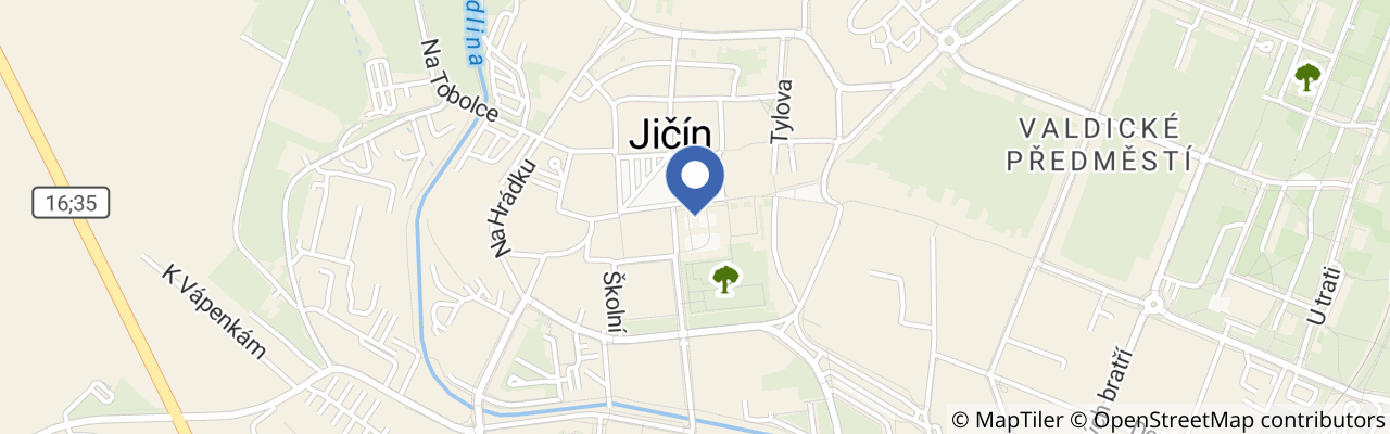 Mapa - Cipískova stezka v Jičíně