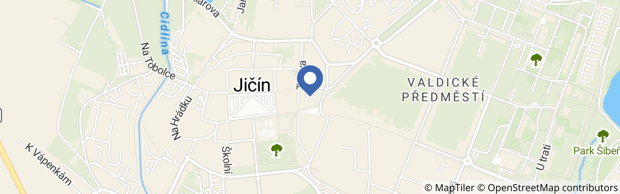 Mapa - Rumcajsova lavička v Jičíně