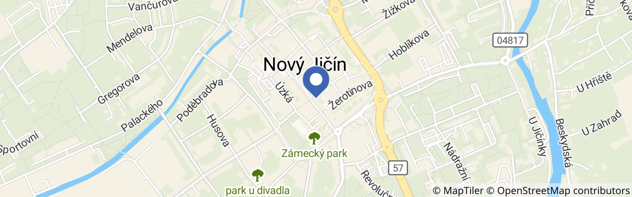 Mapa - Návštěvnické centrum Nový Jičín