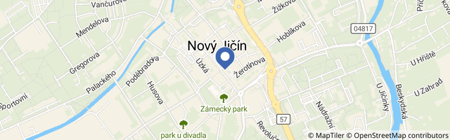 Mapa - Návštěvnické centrum Nový Jičín