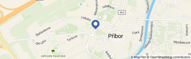 Mapa - Piaristický klášter v Příboře