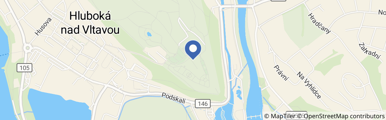 Mapa - Zámek Hluboká nad Vltavou