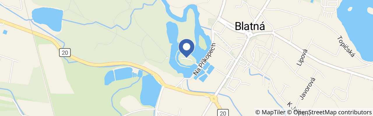 Mapa - Vodní zámek Blatná