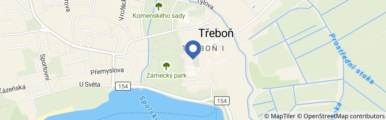 Mapa - Zámek Třeboň