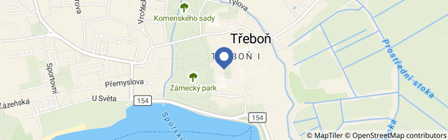 Mapa - Zámek Třeboň