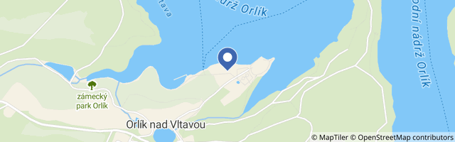 Mapa - Plavba lodí po vltavských přehradách Orlík a Slapy