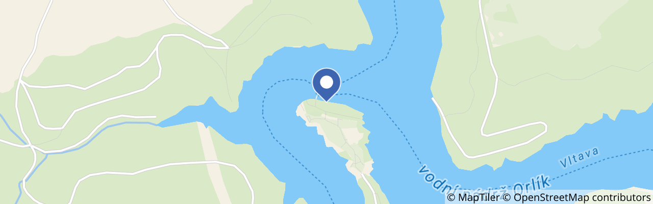 Mapa - Okružní vyhlídkové plavby kolem hradu Zvíkov