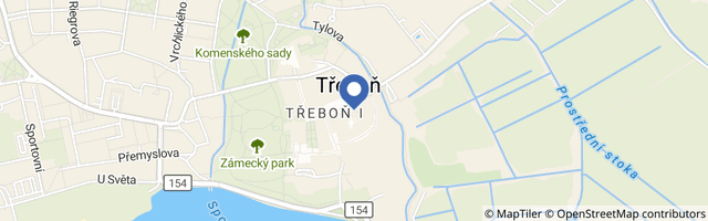 Mapa - Divadlo Josefa Kajetána Tyla v Třeboni