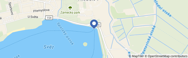 Mapa - Rybník Svět - sedmý největší rybník Třeboňska