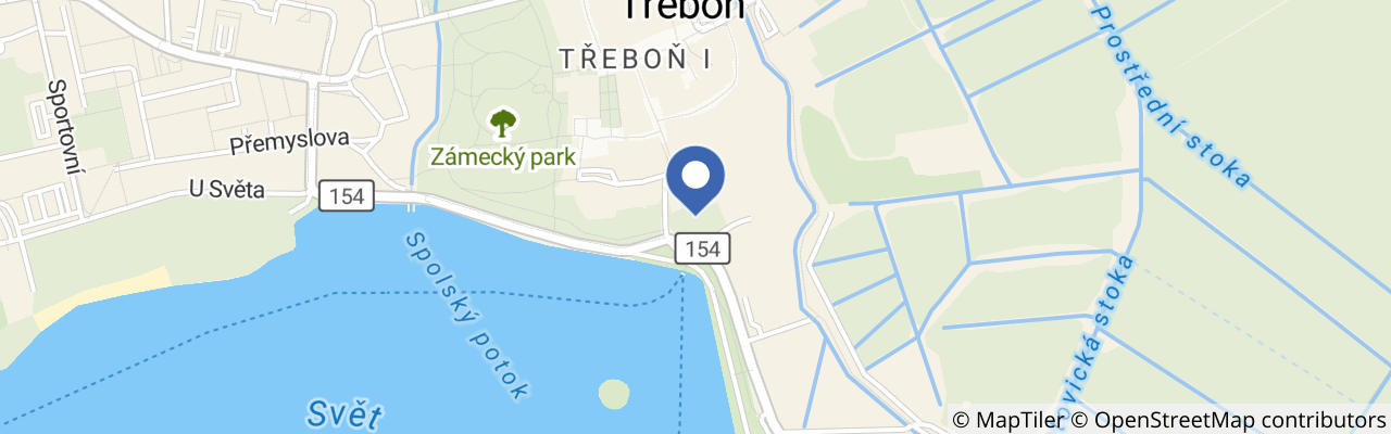 Mapa - Cyklistická naučná stezka okolo Třeboně