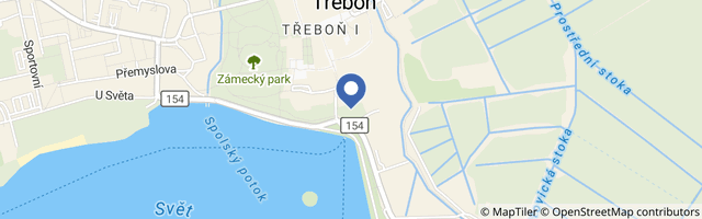 Mapa - Cyklistická naučná stezka okolo Třeboně