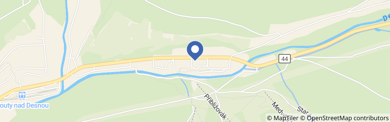 Mapa - Penzion Kouty