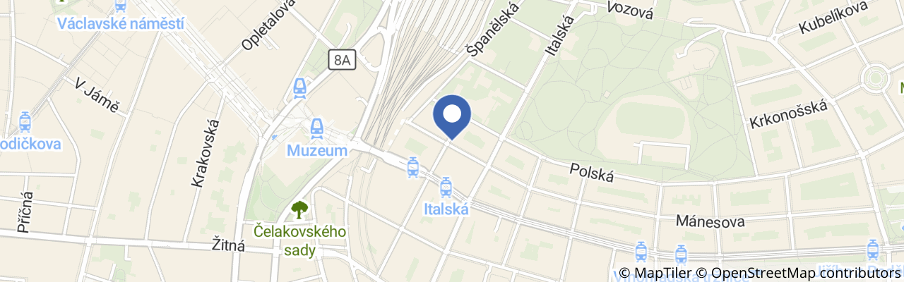 Mapa - Letní malířský plenér pro děti a mládež na Praze 2