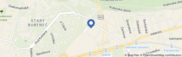 Mapa - SPORTJOY příměstský tábor Praha 7 - Sportovní hala Královka